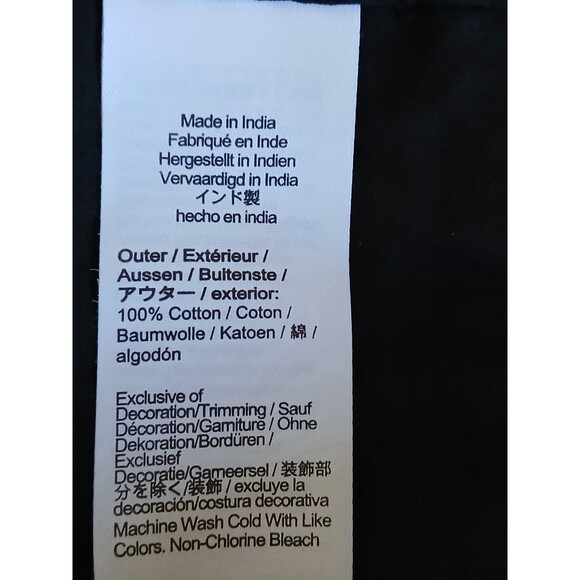 J.Crew Womens XXL Black Pintuck Blouse Long Sleeve Button Front Boho Top - Picture 16 of 16